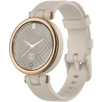 Strap-it Siliconen Smartwatch bandje - Geschikt voor Garmin Lily siliconen bandje - zandgrijs - Horlogeband / Polsband / Armband