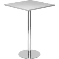 Hjh OFFICE PRO BISTRO H88Q C - Systeem conferentietafel Grijs 80 x 80 Chroom
