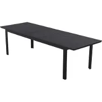 Ebuy24 Willy tuintafel verlengbaar 95x230/287 cm zwart.