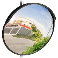 Relaxdays verkeersspiegel - 60 cm - weerbestendig - onbreekbaar - binnen en buiten - inclusief houder