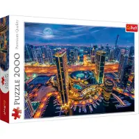 Trefl puzzel 2000 stukjes - Dubai skyline nacht - premium kwaliteit.