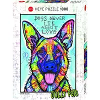 Heye Puzzel Dogs Never Lie1000 - Puzzel 1000 stukjes - Kleurrijke afbeelding honden