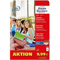 Avery-Zweckform Everyday Inkjet Photo Paper glossy 2415 Fotopapier DIN A4 160 g/m² 50 vellen Glanzend