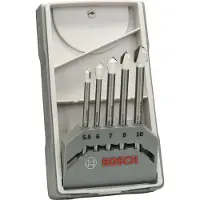 Bosch 2608587170 Glas- en keramiekboren 5-delig 5.5 mm, 6 mm, 7 mm, 8 mm, 10 mm Cilinderschacht 1 set(s)