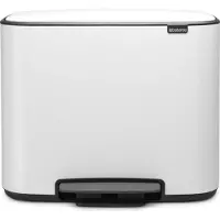 Brabantia Bo Pedal Bin 11 + 23 Liter White