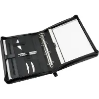 Alassio ringmap Rimini, A4, FINEtouch imitatieleer, met cd-vak, zwart