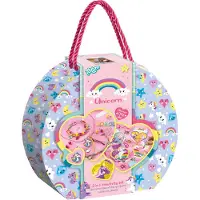 Totum Unicorn knutselkoffer 2-in-1 knutselset armbandjes maken en diamond painting - creatief speelgoed meisjes vanaf 5 jaar cadeau tip knutselen sieradenpakket