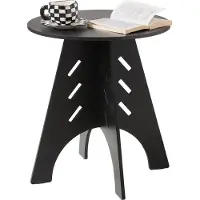 SoBuy Table Ronde Noire H55 x Ø46,5 cm