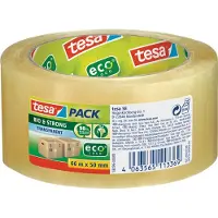 TESA Bio & Strong verpakkingstape transparant 50 mm x 66 m (1 rol)