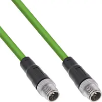 InLine M12 8-pins X-gecodeerde industriële netwerkkabel | CAT6a | PUR | 7,5 meter