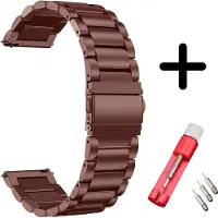 Strap-it bandje staal brons-goud + toolkit - geschikt voor Huawei Watch GT 2 42mm / GT 3 42mm / GT 3 Pro 43mm