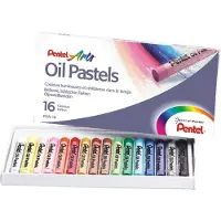 Pentel - Oliepastels - 16 Kleuren - Ronde Vorm - Intense Kleuren