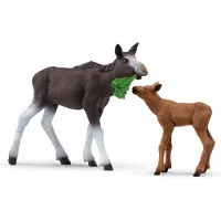 Schleich 42603 Moose with Calf (NatGeo)