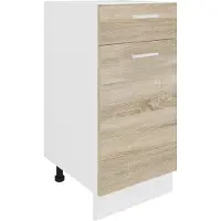 VCM Esilo keuken onderkast 40 cm 1 deur, 1 ladewit, eik decor.
