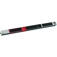 Bachmann IT PDU ALU 1HE 18x C13 3x geaard contact CEE 3x 16A rood