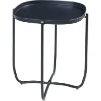 En.casa Tuintafel Sandefjord bijzettafel metaal 53x46x46cm zwart []