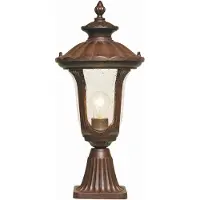 Elstead Lighting Mini LED Tuin Pilaar Chicago | 1X E27 Max 100W | IP44 (Outdoor) | Rusty Bronze Patina