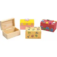 Colorations - versier je eigen houten schatkist, set van 12