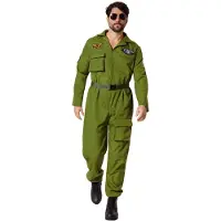 TecTake dressforfun - Herenkostuum luchtmachtpiloot - XXL - Verkleedkleding carnaval - Halloween - Verkleden - Feestkleding - Carnavalskleding - Feest - Partykleding