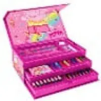 Teknikproffset Coloring Case - PEPPA PIG - set 52pcs in paper toolbox with handle