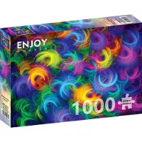 Enjoy Abstract Neon Feathers Puzzel 1000 Stukjes