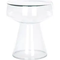 Beliani LAGUNA - Bijzettafel - Transparant - Glas