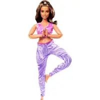 Mattel Made To Move Blonde Articulated Yoga Doll Roze
