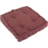 Atmosphera Vloerkussen Square - wijn rood - katoen - 38,5 x 38,5 x 8 cm - vierkant - Extra dik