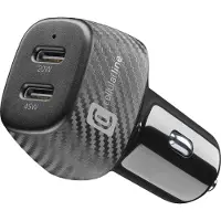 Cellularline autolader hyper pd 65w usb c 45w 20w zwart