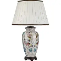 Elstead Lighting LED Tafellamp Ping | 1X E27 Max 60W | Cream with coloured birds