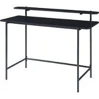 En.casa Bureau "Samnanger" met bovenste opbergruimte, 120 x 55 x 88 cm, zwart