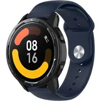 Strap-it Siliconen sport bandje - geschikt voor Xiaomi Watch S1 (Active/Pro) / Watch 2 Pro / Watch S3 / Mi Watch / Amazfit Balance / Bip 5 / Pace / Stratos - donkerblauw