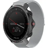 Strap-it Milanees smartwatch bandje - geschikt voor Polar Vantage M / M2 / M3 / Vantage V3 / Grit X / Grit X Pro / Grit X2 Pro - zilver