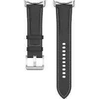 Strap-it Stijlvol leren bandje geschikt voor Google Pixel Watch 5 (41 mm) / 4 (41 mm) / 3 (41 mm) / 2 / 1 - Zwart