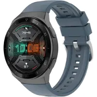 Strap-it Siliconen Smartwatch bandje - Geschikt voor Huawei Watch GT 2e siliconen bandje - grijsblauw - Horlogeband / Polsband / Armband - GT2E