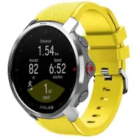Strap-it Twill silicone horlogeband - geschikt voor Polar Vantage M / M2 / V3 / Grit X / Grit X(2) Pro - geel