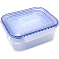 Cheffinger , Set van 4 compacte stapelbare opbergdozen, Transparant