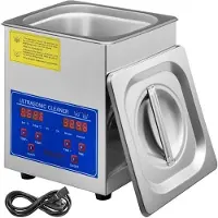 Vevor 1.3L Ultrasone reiniger Machine Roestvrij staal Ultrasone reinigingsmachine Digitale verwarming Timer Sieradenreiniging voor commercieel persoonlijk thuisgebruik (1.3L)