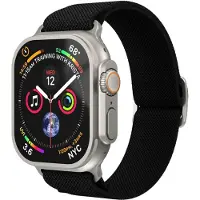 Vonmählen Classic Nylon Loop Apple Watch 42 / 41 Mm Bandje Zwart
