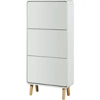 En.casa Schoenenkast Aure met 3 spiegels en 3 vouwdeuren wit []