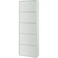 En.casa Schoenenkast Aure met 5 spiegels en 5 vouwdeuren wit []