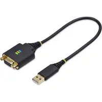 StarTech.com - - 1ft/30cm USB naar Null Modem Seriële Adapterkabel, FTDI, RS232 - USB / serie kabel - USB (M) naar DB-9