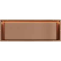 Guido Gusto Copper RVS Inbouwnis 30x90x10cm met tegelflens en LED verlichting