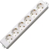 Kopp 129401009 Stekkerdoos 6-voudig Wit 1 stuk(s)