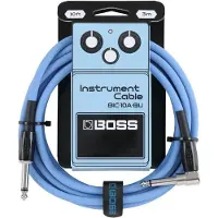 BOSS 10ft Angled/Straight Instrument Cable - Blue