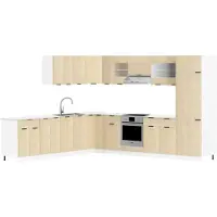 VCM Fasola keuken onderkast , hoekkast 1 deur eik decor, wit.