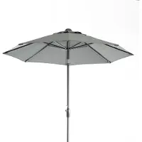 Intratuin Parasol Trinidad Grijs 80+UV D 300 Cm Gerecycled