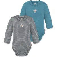 Normani Rompertje/body blauw / grijs