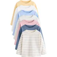 Next Shirt hemelsblauw / geel / oudroze / wit