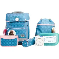 School-mood Champion Pro Schooltas set 7-delig blauw